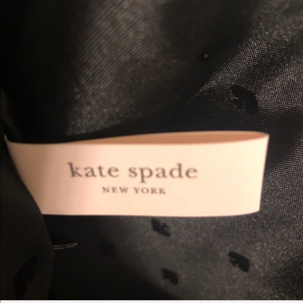 New KATE SPADE ♠️ Black Large Leather Tassel Pouch - Picture 5 of 8